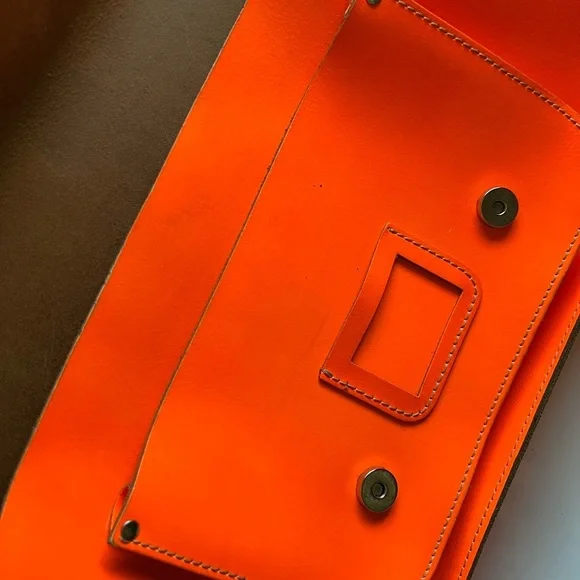 Neon Leather Satchel - Picture 7 of 11